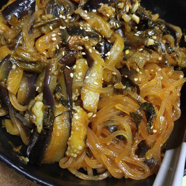 好吃的茄子炖粉条