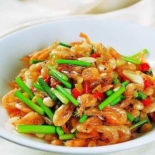 美味韭菜炒河虾的做法