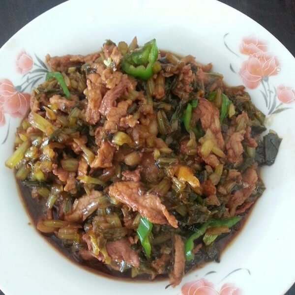美味可口的雪里蕻炒肉丝