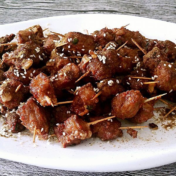 简单的牙签肉的做法