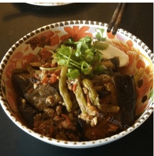 吃不厌带着辣味的茄子豆角面的做法做法图解6)