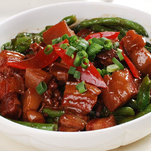 美味的豆角烧肉