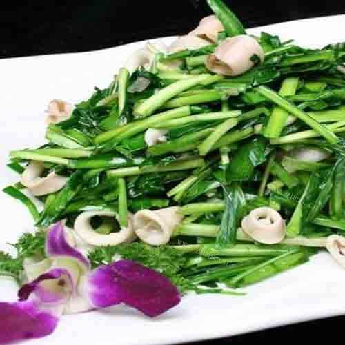 好吃的鲍鱼炒韭菜
