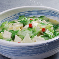 营养健康的豆腐白菜汤的做法 