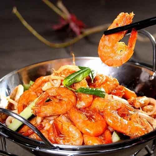 美味干锅鸡尾虾