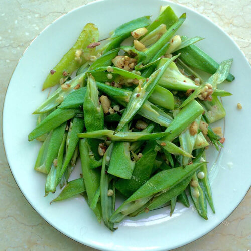美味的清炒秋葵的做法