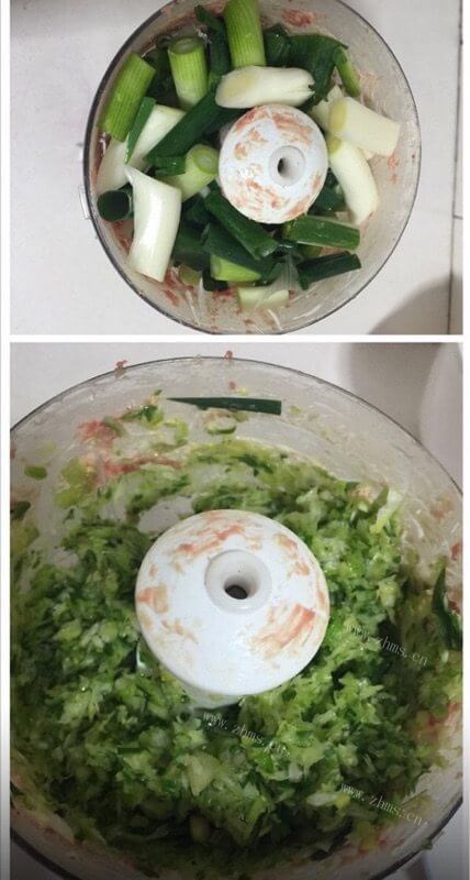 家常羊肉大葱包子馅的做法做法图解5)