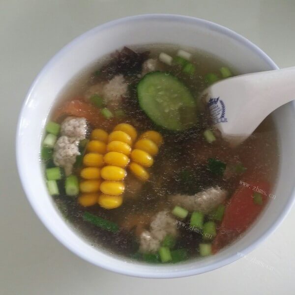 美味的豆腐肉丸汤的做法