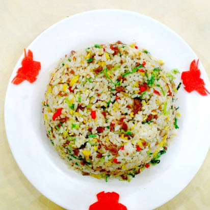 美味的羊肉炒饭的做法