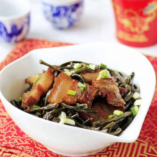 美味干豇豆炒腊肉