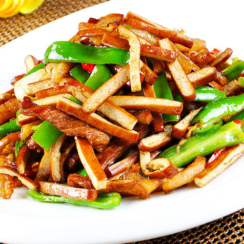 美味的豆腐炒肉的做法