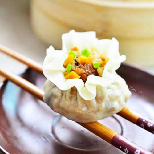 美味的笋丁鲜肉烧卖