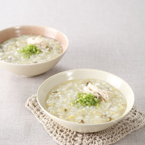 蕉蕾鸡丝粥