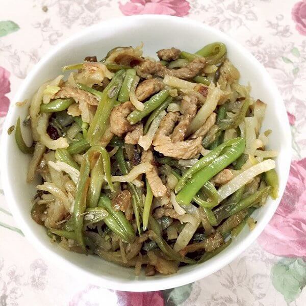 美味的豇豆肉丝
