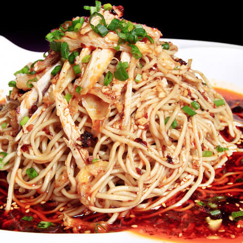 鲜香麻辣鸡丝凉面