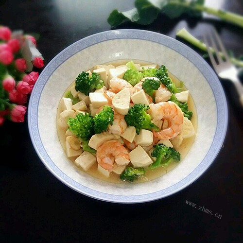 美味的蒜苔炒虾仁