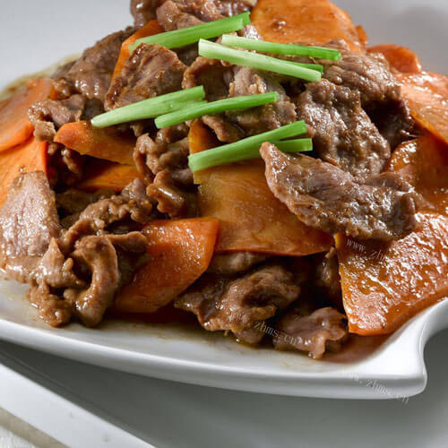 美味的胡萝卜炒羊肉的做法