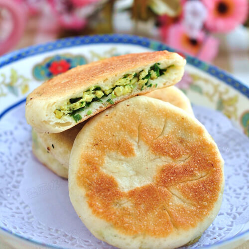 好吃的韭菜鸡蛋馅饼