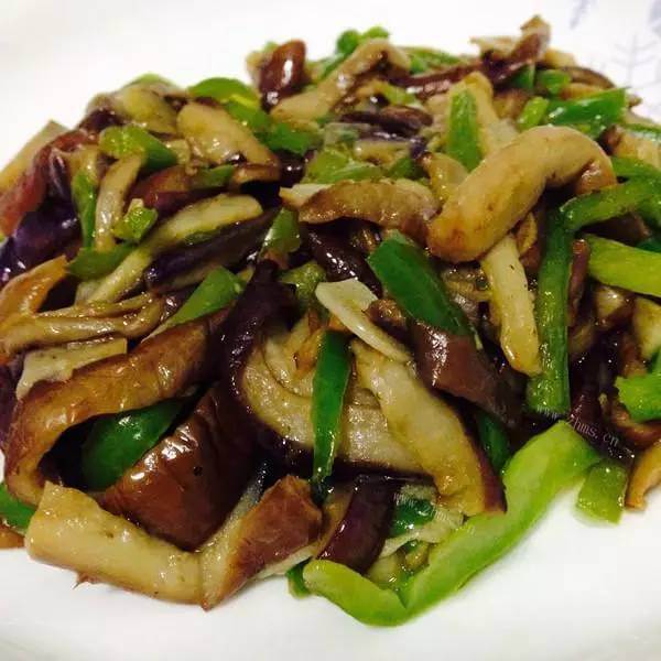 好吃的茄子炒青椒