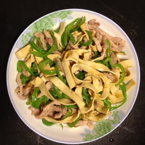 美味豆腐皮炒韭菜