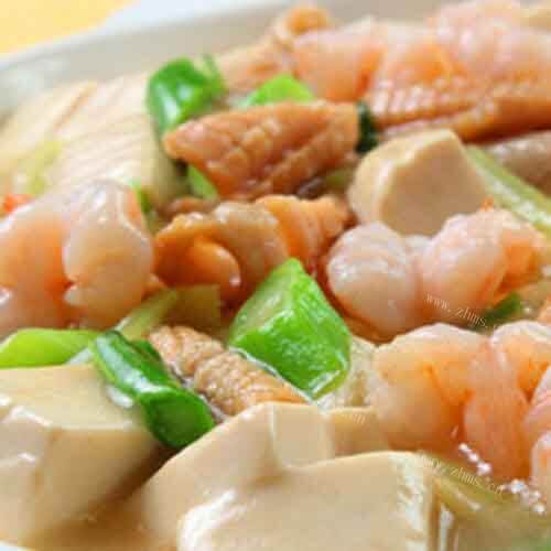 鲜美的虾仁豆腐的做法