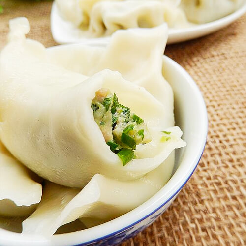 好吃的虾仁韭菜饺子