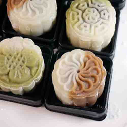 简单的双色冰皮月饼