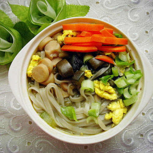 家常茄子豆角打卤面