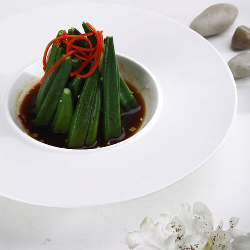 好吃的肉片炒秋葵的做法