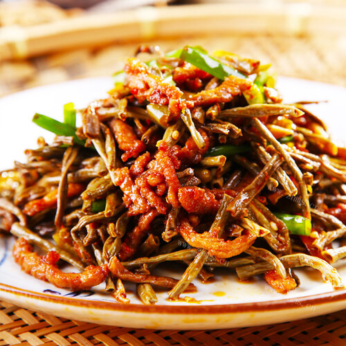 美味的干炒豆角