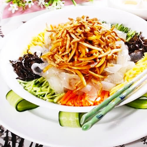 美味炒鸡丝拉皮
