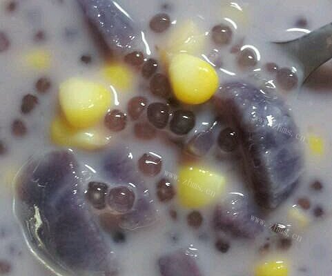 最爱鲜奶紫薯西米露