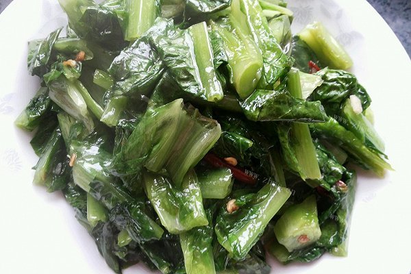 家常素炒油麦菜
