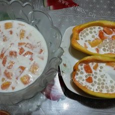 自制木瓜(芒果)牛奶西米露
