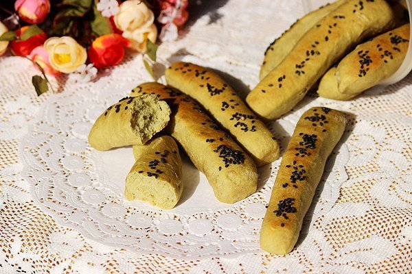抹茶芝麻面包条