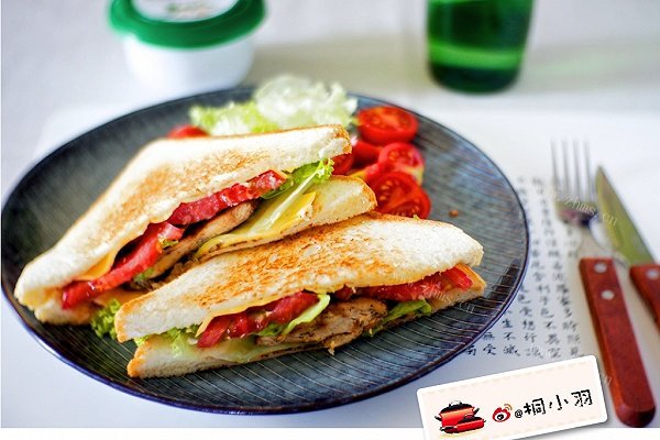 黑椒鸡排三明治