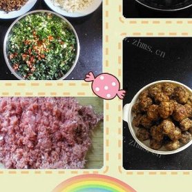 自制香菇荸荠糯米大肉丸
