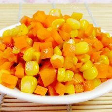 素食主义：玉米炒红萝卜
