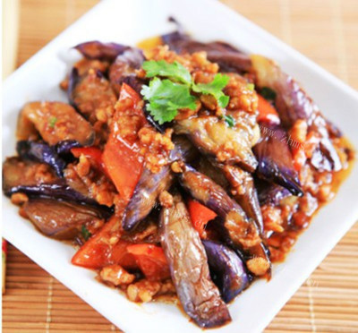 酱爆肉末茄子