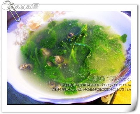 小白菜牡蛎汤