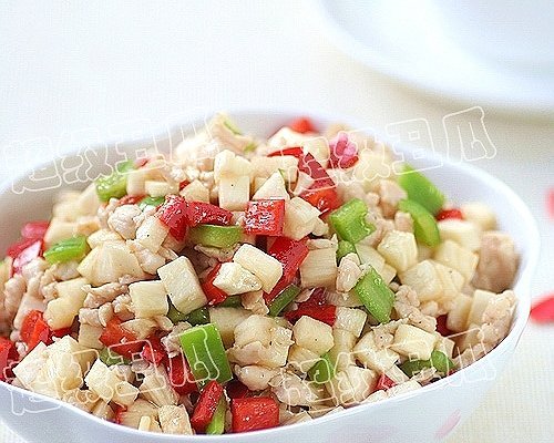 家常茭白炒鸡米