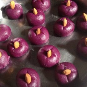 家常紫薯奶味杏仁朱古力糯米小丸子