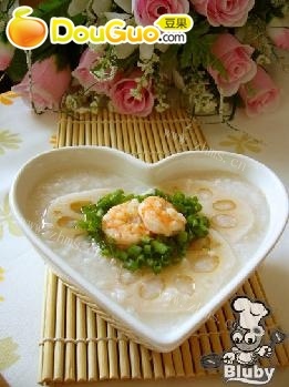 简单的莲藕虾仁粥