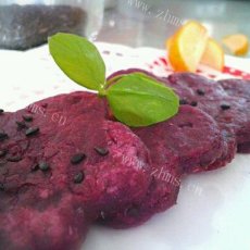 奶香紫薯梅花饼