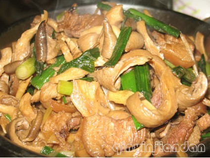 松茸炒肉片