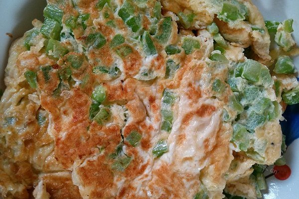 自制苦瓜鸡蛋饼