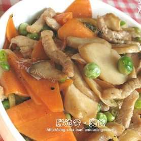 蘑菇青豆炒