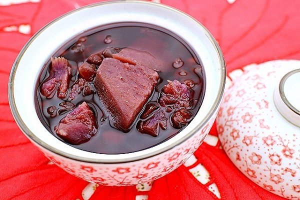 红豆紫薯糖水