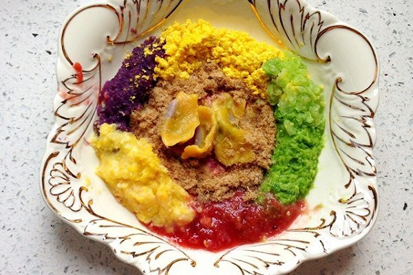 西贝妈妈辅食8M 「彩虹肉松水饺」