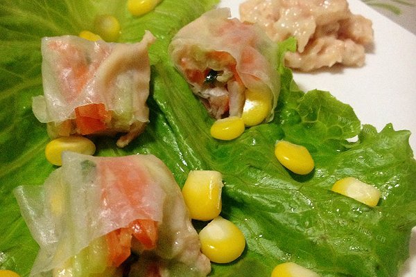 金枪鱼大虾玉米春卷